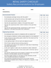 Retail Safety Checklist