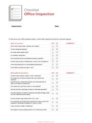 Commercial Property - Office Inspection Checklist