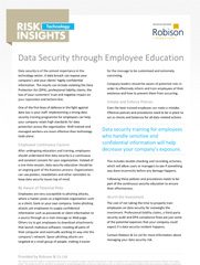 Technology Risk Insights Data Security Through Employee Education